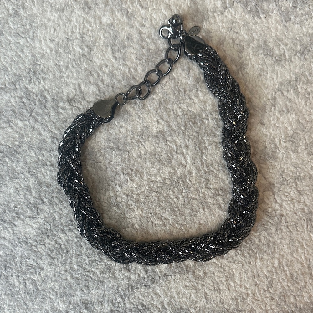 Express Black Braided Chunky Necklace